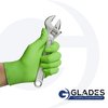 Glades Nitrile Disposable Gloves, 8 mil Palm, Nitrile, Powder-Free, L, 500 PK, Green HM2021889003-GN-L